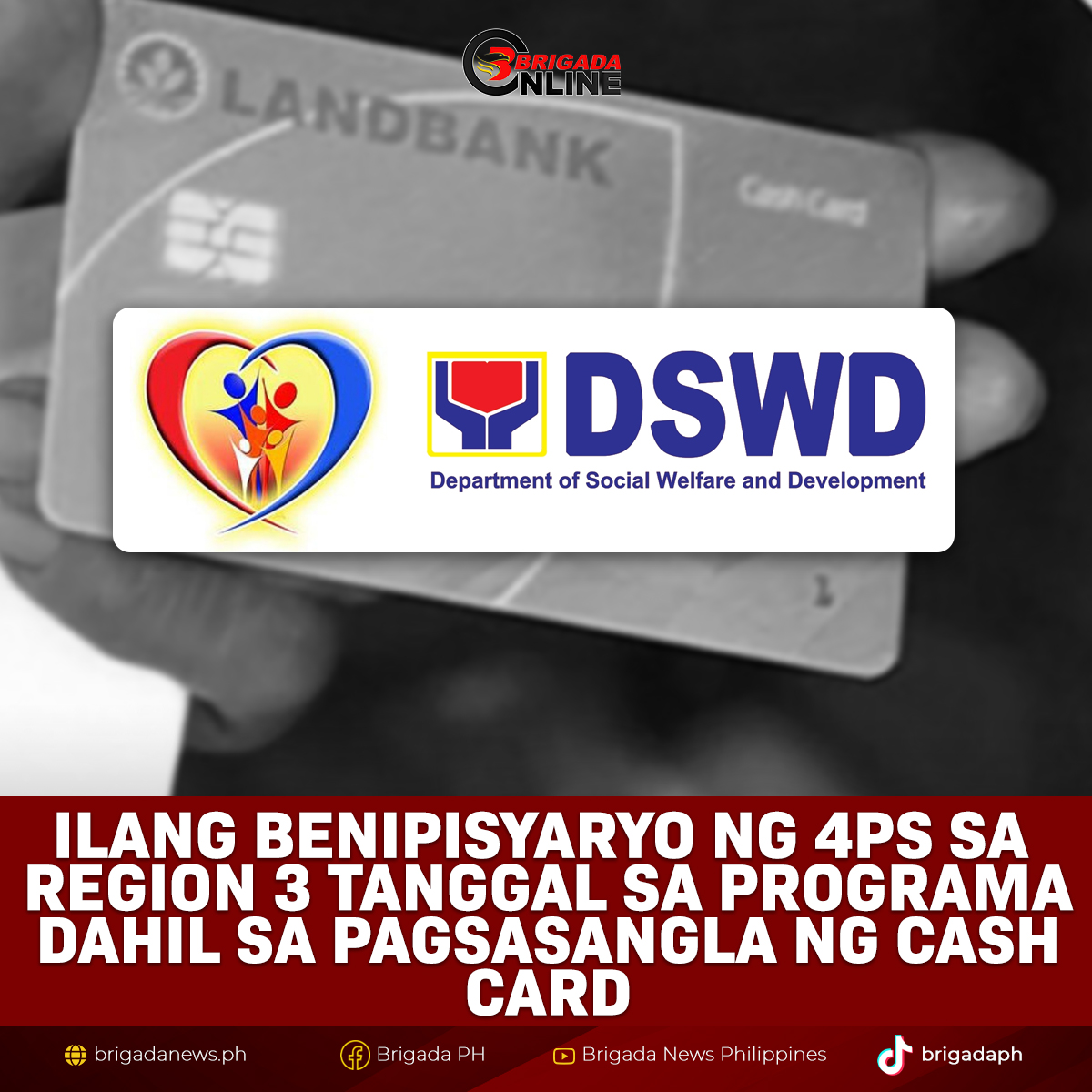 Ilang Benipisyaryo Ng 4ps Sa Region 3 Tanggal Sa Programa Dahil Sa Pagsasangla Ng Cash Card 2550