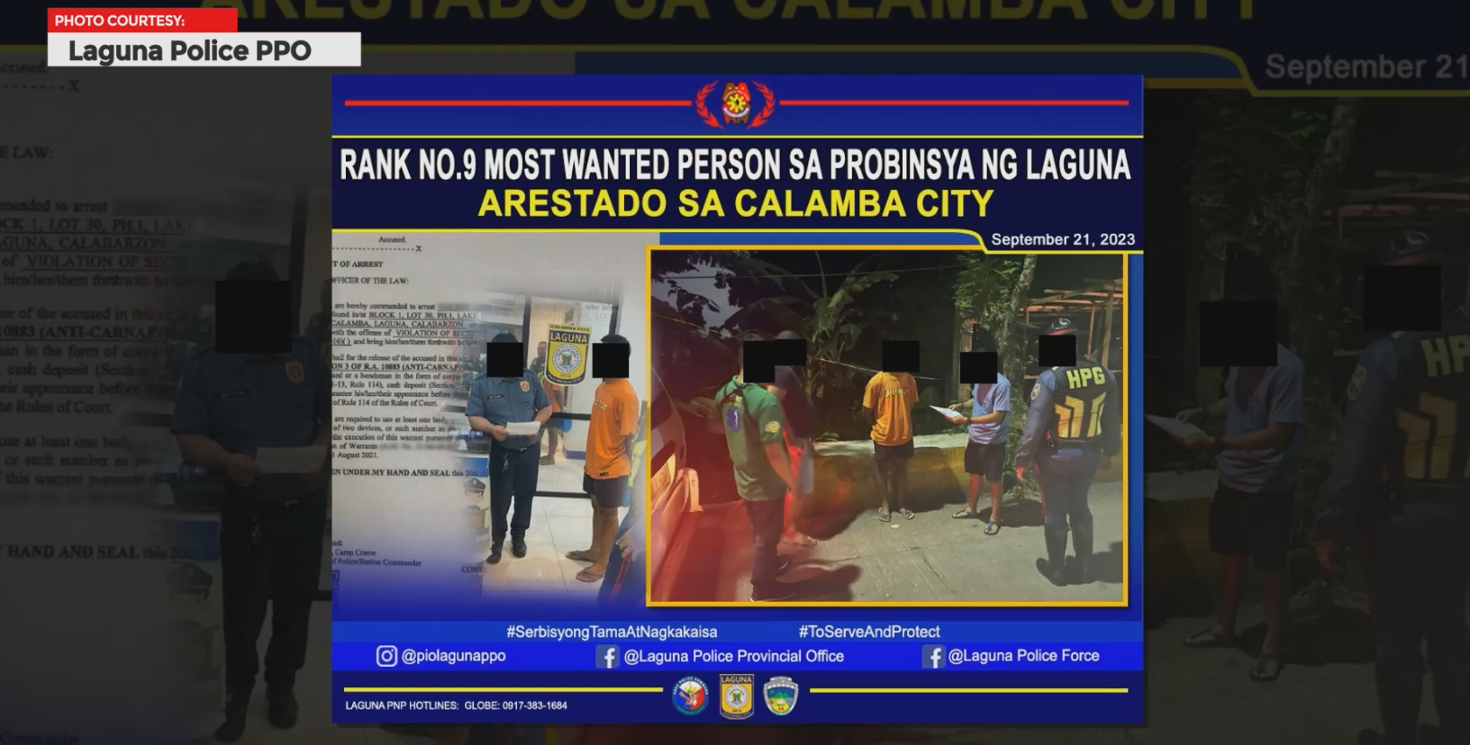 Lalaking Itinuturing Na Rank 9 Most Wanted Person Sa Kasong Carnapping Sa Laguna Arestado Na 4391